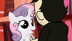 Size: 640x360 | Tagged: animated, artist:mixermike622, crossover, cute, dan, dan vs fim, derpibooru import, diasweetes, human, now you fucked up, oniichan, safe, sweetie belle