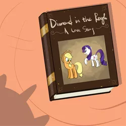 Size: 1200x1200 | Tagged: applejack, artist:sunsomething, book, derpibooru import, friendship is witchcraft, rarity, safe, twilight sparkle