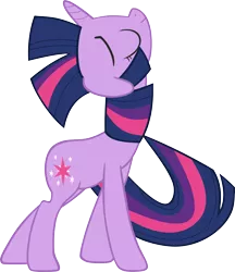 Size: 4329x5000 | Tagged: safe, artist:greseres, derpibooru import, twilight sparkle, pony, unicorn, the crystal empire, spoiler:s03, absurd resolution, eyes closed, female, mane toss, mare, simple background, solo, transparent background, unicorn twilight, vector