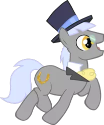 Size: 779x943 | Tagged: safe, derpibooru import, caesar, pony, hat, male, monocle and top hat, side view, simple background, solo, transparent background