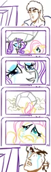 Size: 600x2000 | Tagged: comic, crying, derpibooru import, exploitable meme, fluttershy, hokuto no ken, kenshiro, manly tears, meme, parody, rarity, safe, tom, tv meme