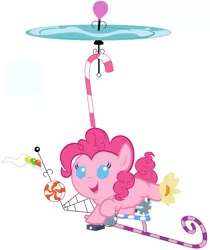 Size: 4200x5000 | Tagged: safe, artist:beavernator, derpibooru import, pinkie pie, pony, absurd resolution, baby, baby pie, baby pony, candy, filly, flag, foal, food, pinkiecopter