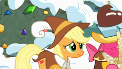 Size: 480x270 | Tagged: safe, derpibooru import, screencap, applejack, chancellor puddinghead, pinkie pie, smart cookie, earth pony, pony, hearth's warming eve (episode), animated, hearth's warming eve, map