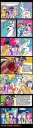 Size: 800x3037 | Tagged: applejack, artist:thex-plotion, back to the future, care bears, comic, dark heart, derpibooru import, fluttershy, inhumanoids, mane six, pinkie pie, princess celestia, rainbow dash, rarity, safe, scott pilgrim, star wars, transformers, twilight sparkle