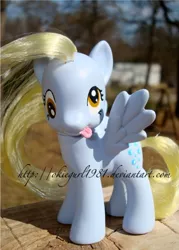 Size: 448x625 | Tagged: safe, artist:okiegurl1981, derpibooru import, derpy hooves, pony, custom, irl, photo, toy