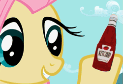 Size: 525x360 | Tagged: animated, catsup, derpibooru import, fluttershy, ketchup, safe, simpsons did it, the simpsons
