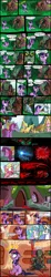 Size: 1000x5401 | Tagged: grimdark, artist:highdarktemplar, derpibooru import, berry punch, berryshine, daisy, princess celestia, twilight sparkle, pony, unicorn, yautja, blood, butt, death, female, insanity, mare, murder, plot, predator (franchise)