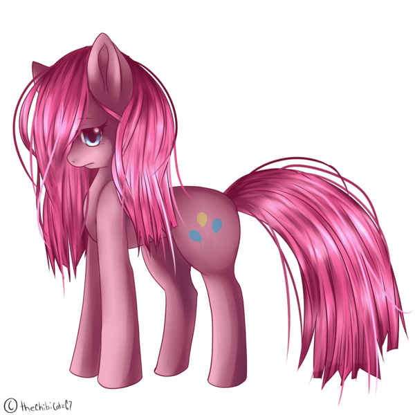 Size: 2500x2500 | Tagged: artist:thechibicatz67, derpibooru import, high res, loose hair, pinkamena diane pie, pinkie pie, safe