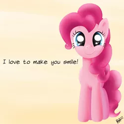 Size: 750x750 | Tagged: safe, artist:ratofdrawn, derpibooru import, pinkie pie, earth pony, pony, cute, diapinkes, female, looking at you, smiling, solo