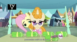 Size: 852x471 | Tagged: derpibooru import, fluttershy, safe, screencap, youtube caption