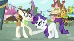 Size: 852x471 | Tagged: derpibooru import, mexico, nerd, rarity, safe, screencap, youtube caption