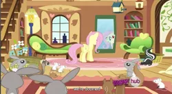 Size: 857x469 | Tagged: derpibooru import, fluttershy, safe, screencap, youtube caption