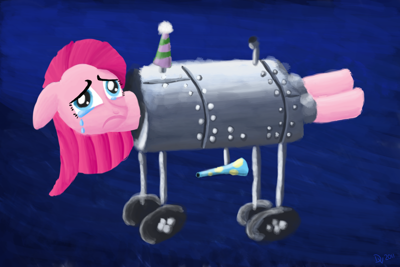 Size: 1000x667 | Tagged: abuse, artist:kefkafloyd, crossover, derpibooru import, iron lung, parody, pinkamena diane pie, pinkiebuse, pinkie pie, ponified, rocko's modern life, safe