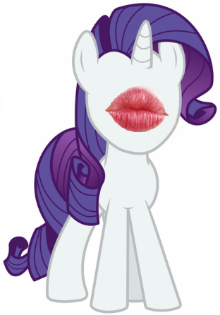Size: 312x446 | Tagged: safe, derpibooru import, rarity, pony, unicorn, draw on me, female, lips, mare, puckered lips, simple background, solo, wat, white background
