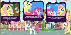 Size: 756x380 | Tagged: adventures in ponyville, derpibooru import, fluttershy, oc, official, pinkie pie, safe, screencap, talking in third person
