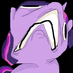 Size: 506x504 | Tagged: dead source, safe, artist:applebeans, derpibooru import, twilight sparkle, pony, unicorn, black background, bust, female, frown, looking up, mare, open mouth, simple background, solo, teeth