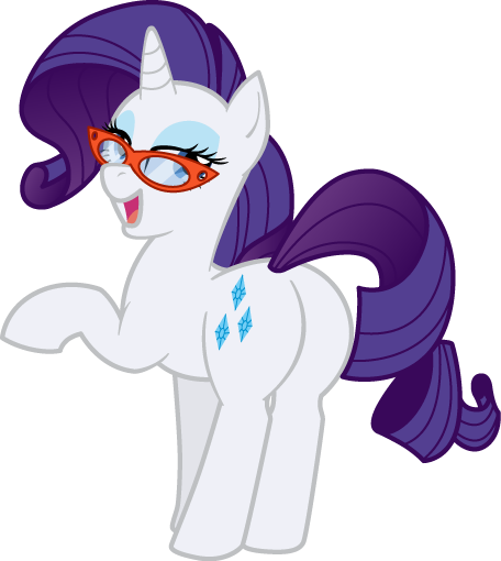 Size: 456x510 | Tagged: safe, artist:darkpandax, derpibooru import, rarity, pony, unicorn, female, glasses, looking at you, looking back, plot, rearity, simple background, solo, transparent background, vector