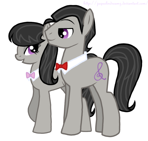 Size: 1320x1253 | Tagged: dead source, safe, artist:jaquelindreamz, derpibooru import, octavia melody, earth pony, pony, female, implied selfcest, implied shipping, male, mare, octavius, otto octavius, ottotavia, rule 63, self ponidox, stallion