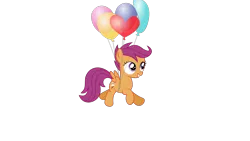 Size: 1366x768 | Tagged: alternate cutie mark, artist:tgolyi, balloon, cute, cutealoo, derpibooru import, safe, scootaloo, scootaloo can't fly, simple background, solo, svg, transparent background, vector
