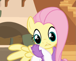 Size: 623x500 | Tagged: animated, bathrobe, clothes, cropped, derpibooru import, fluttershy, hurricane fluttershy, robe, safe, screencap, solo