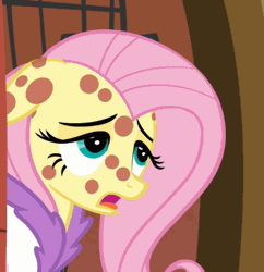 Size: 484x500 | Tagged: animated, bathrobe, clothes, coughing, derpibooru import, fluttershy, fluttersick, hurricane fluttershy, invisible stallion, out of context, pony pox, robe, safe, screencap, sick, solo