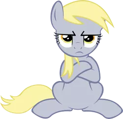 Size: 5000x4826 | Tagged: safe, artist:sapoltop, derpibooru import, derpy hooves, pegasus, pony, absurd resolution, female, mare, simple background, solo, transparent background, unamused, underp, vector