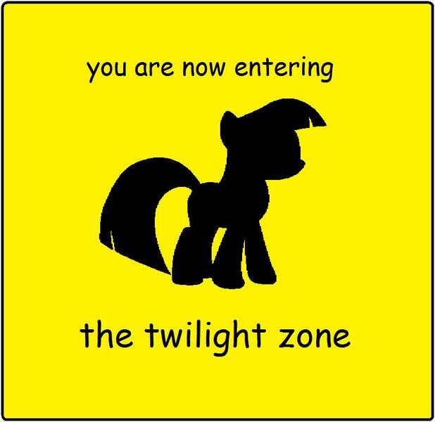 Size: 812x788 | Tagged: comic sans, derpibooru import, pun, safe, silhouette, the twilight zone, twilight sparkle