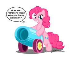 Size: 1024x768 | Tagged: artist:furboz, cannon, derpibooru import, party cannon, pinkie pie, safe, solo