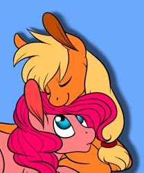 Size: 500x600 | Tagged: safe, artist:korodious, derpibooru import, applejack, pinkie pie, earth pony, pony, applepie, female, lesbian, mare, shipping