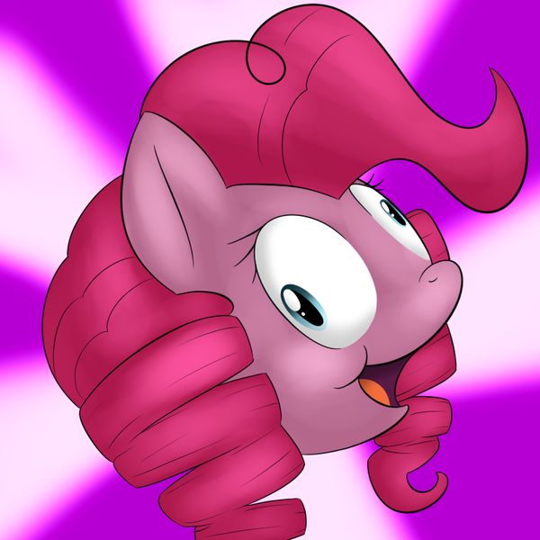 Size: 800x800 | Tagged: safe, artist:lamia, derpibooru import, pinkie pie, derp, drill hair, drill mane, katawa shoujo, misha