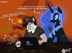 Size: 804x599 | Tagged: artist:wolfjedisamuel, derpibooru import, furry, furzi, helen, nightmare moon, safe, team fortress 2, the administrator