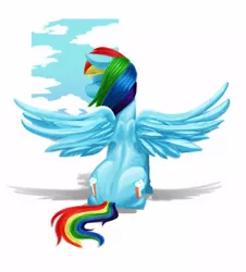 Size: 1024x1132 | Tagged: artist:garyye, back, derpibooru import, rainbow dash, safe, solo, window