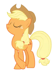 Size: 3542x5000 | Tagged: applejack, artist:geekywebman, artist:noirpony, crossed hooves, derpibooru import, eyes closed, safe, simple background, solo, transparent background, vector