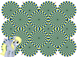 Size: 1024x768 | Tagged: safe, artist:normanb88, derpibooru import, derpy hooves, pegasus, pony, female, mare, optical illusion, rotating snakes illusion, trippy