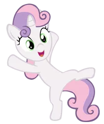 Size: 503x597 | Tagged: safe, artist:durpy, derpibooru import, sweetie belle, pony, unicorn, female, filly, jumping, open mouth, simple background, solo, transparent background, vector