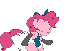 Size: 420x300 | Tagged: animated, artist:jessy, beautiful, blinking, butt shake, clothes, dancing, derpibooru import, female, frame by frame, leotard, looking at you, ms. kitty mouse, open mouth, pinkie pie, plot, rotoscope, sassy, sexy, shaking, silly, simple background, smiling, solo, solo female, suggestive, the great mouse detective, twerking, white background