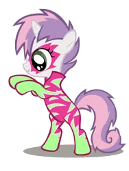 Size: 2250x3000 | Tagged: safe, artist:boneswolbach, derpibooru import, sweetie belle, pony, unicorn, the show stoppers, bipedal, clothes, face paint, female, filly, high res, show stopper outfits, simple background, solo, transparent background, vector