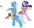 Size: 3000x2456 | Tagged: safe, artist:shadawg, derpibooru import, trixie, twilight sparkle, pony, bipedal, duo, duo female, female, gun, high res, simple background, transparent background, vector, weapon