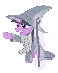 Size: 4200x5268 | Tagged: absurd resolution, artist:shadowdark3, clothes, cosplay, derpibooru import, dress, gandalf, gandalf the grey, lord of the rings, magic, safe, simple background, transparent background, twilight sparkle, vector