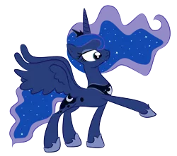 Size: 8500x7500 | Tagged: absurd resolution, artist:shadowdark3, derpibooru import, luna eclipsed, princess luna, raised hoof, safe, simple background, solo, transparent background, vector