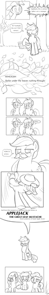 Size: 1000x6000 | Tagged: apple bloom, applejack, artist:valcron, cutie mark crusaders, derpibooru import, leaf, leafstache, lineart, moustache, safe, scootaloo, sketch, sweetie belle, twilight sparkle