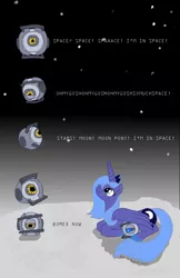 Size: 676x1042 | Tagged: artist:bibliodragon, crossover, derpibooru import, personality core, ponibooru import, portal (valve), princess luna, s1 luna, safe, space core, wheatley