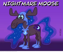 Size: 899x748 | Tagged: artist:kturtle, derpibooru import, moose, nightmare moon, nightmare moose, parody, pun, safe, the rocky and bullwinkle show