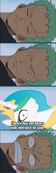 Size: 472x1440 | Tagged: artist:irie-mangastudios, derpibooru import, one piece, princess celestia, princess molestia, roronoa zoro, safe