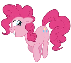 Size: 1018x900 | Tagged: safe, artist:nukeleer, derpibooru import, pinkie pie, earth pony, pony, female, looking back, mare, simple background, smiling, solo, transparent background