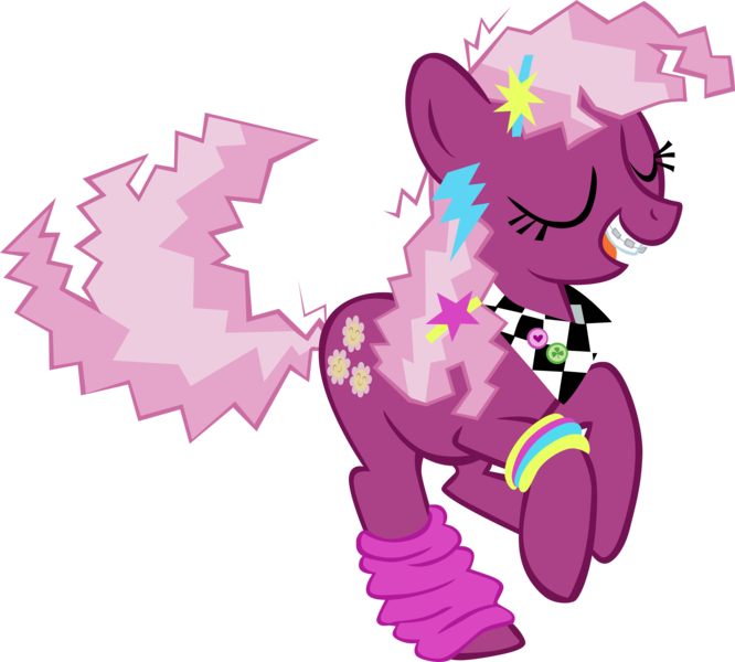 Size: 3924x3537 | Tagged: 80s, 80s cheerilee, artist:shelltoon, bracelet, braces, cheerilee, derpibooru import, eyes closed, glowstick, high res, jewelry, rearing, safe, simple background, transparent background, vector