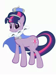 Size: 2250x3000 | Tagged: safe, artist:ultraspacemobile, derpibooru import, twilight sparkle, pony, unicorn, cape, clothes, crown, female, high res, mare, ruff (clothing), solo, unicorn twilight