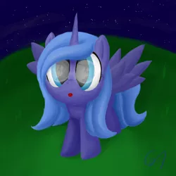 Size: 4096x4096 | Tagged: safe, artist:greeny-nyte, derpibooru import, princess luna, pony, absurd resolution, cute, filly, solo, woona