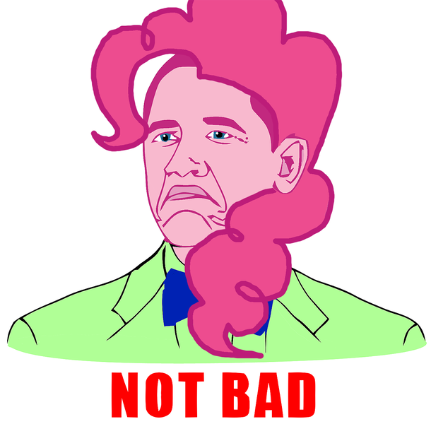 Size: 1200x1181 | Tagged: barack obama, derpibooru import, meme, not bad, pinkie pie, reaction image, safe