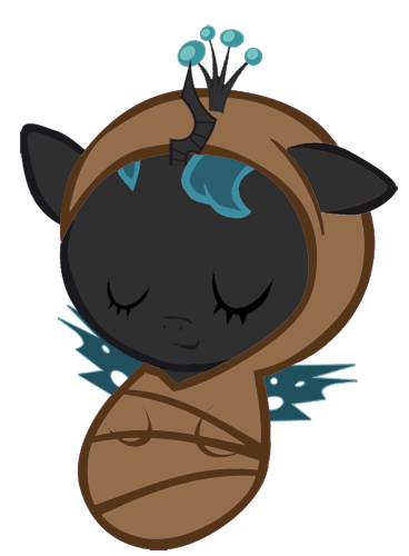 Size: 368x500 | Tagged: safe, derpibooru import, queen chrysalis, changeling, changeling queen, nymph, baby, eyes closed, female, image, png, simple background, sleeping, solo, swaddling, transparent background, younger